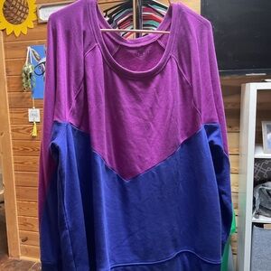 Colorblock Women's Jogger set  - Purple and Blue